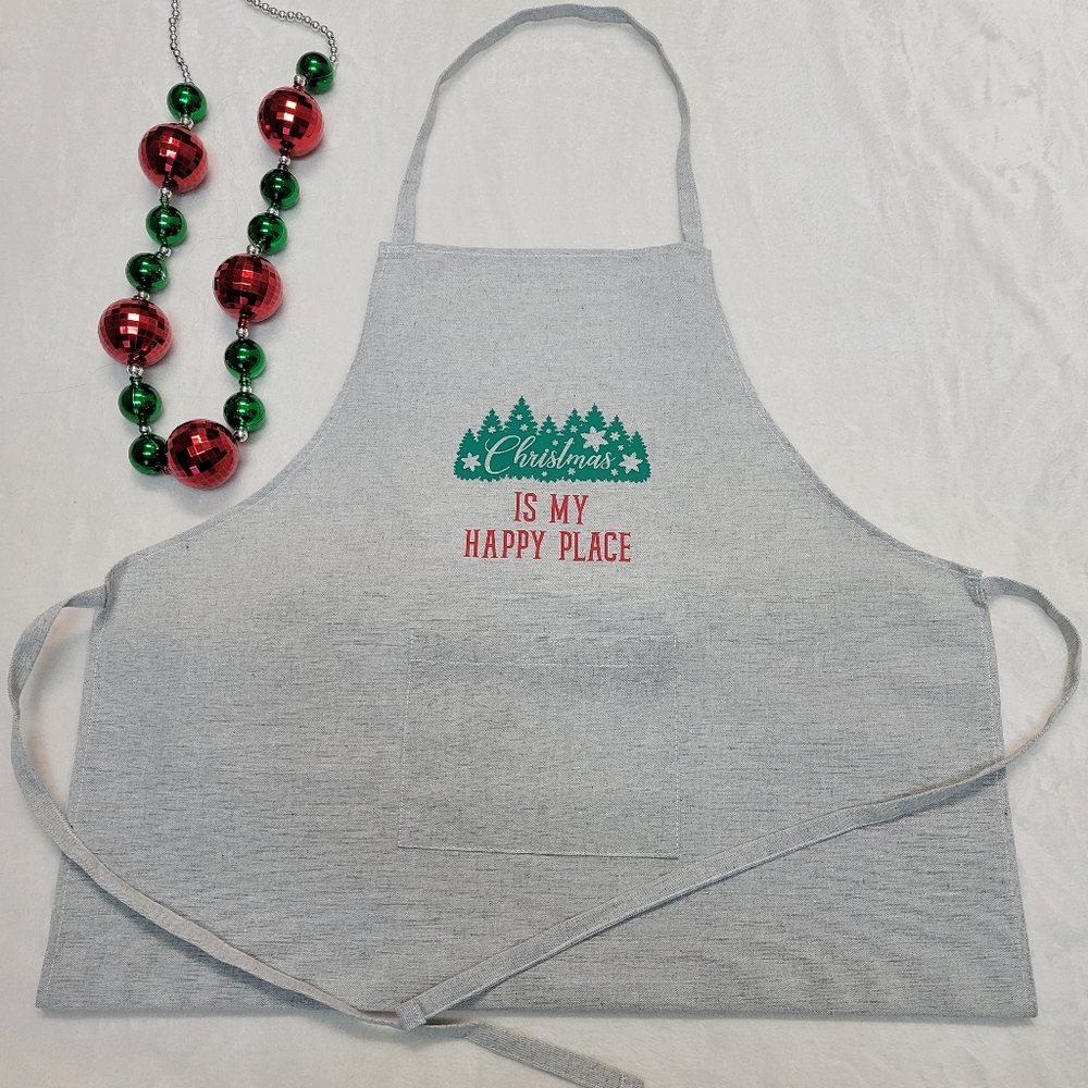 "Christmas Is My Happy Place" Apron